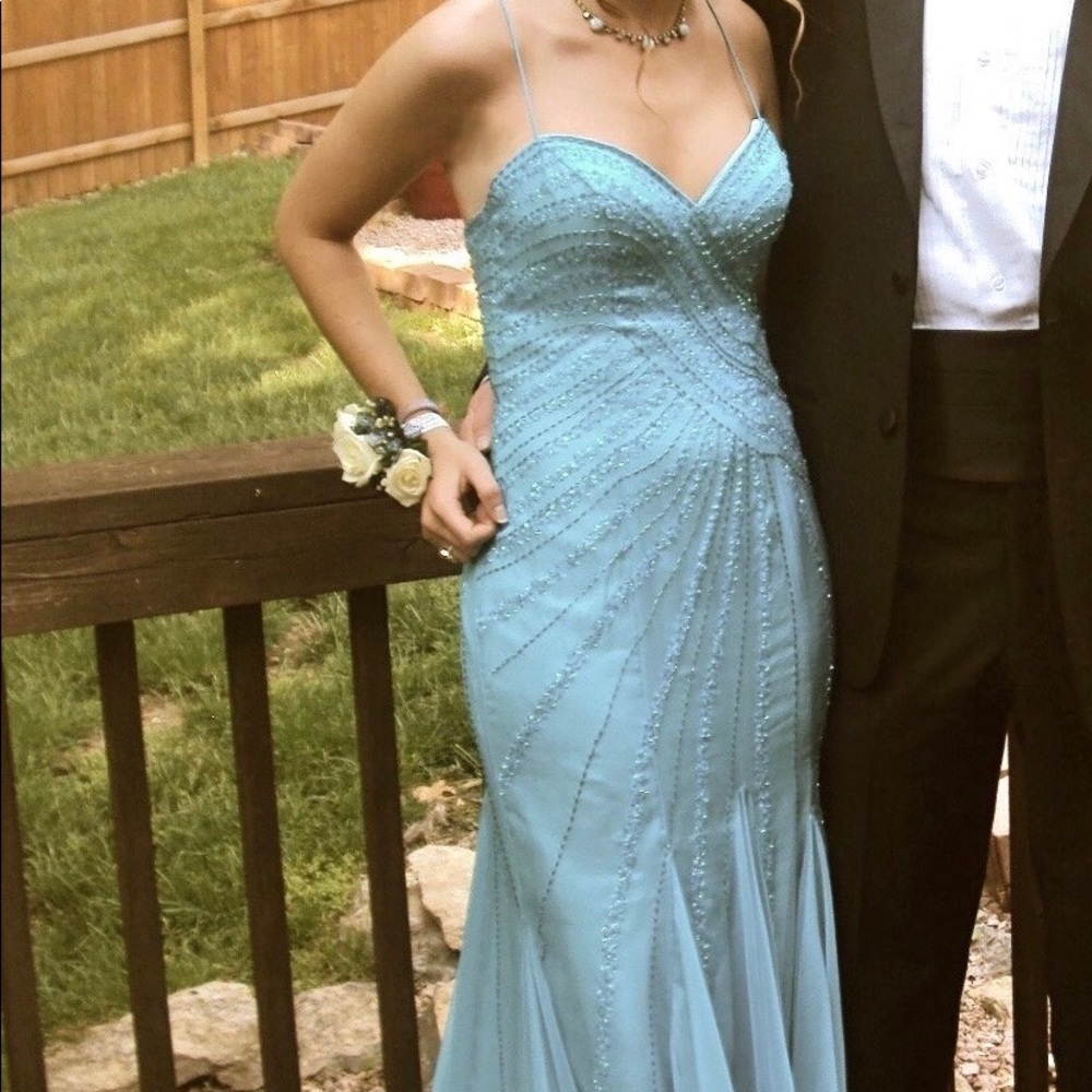 Aqua Dave & Johnny 3/4 maxi dress